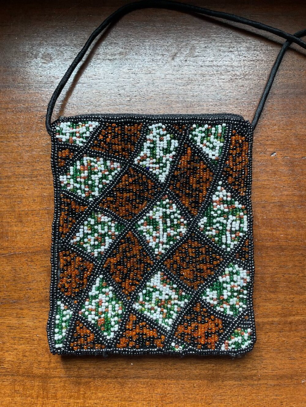 Hand Beaded Crossbody Bag Boho Artisan Style Small Shoulder Bag